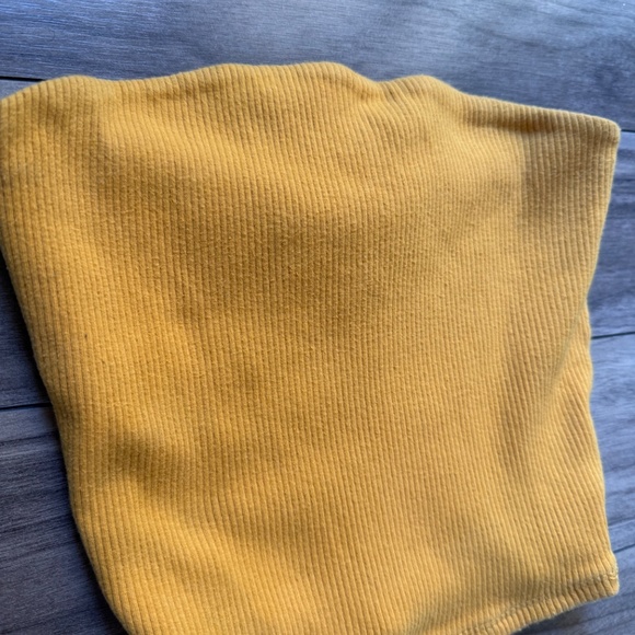 Garage Mustard Yellow Ribbed Tube Top | Size Small - Picture 3 of 5